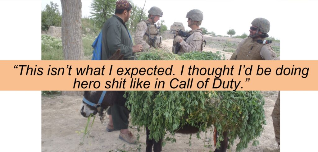 Andrew Barron heard a soldier say this while deployed in Afghanistan.