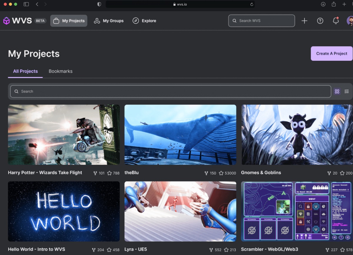 Wevr's virtual studio.