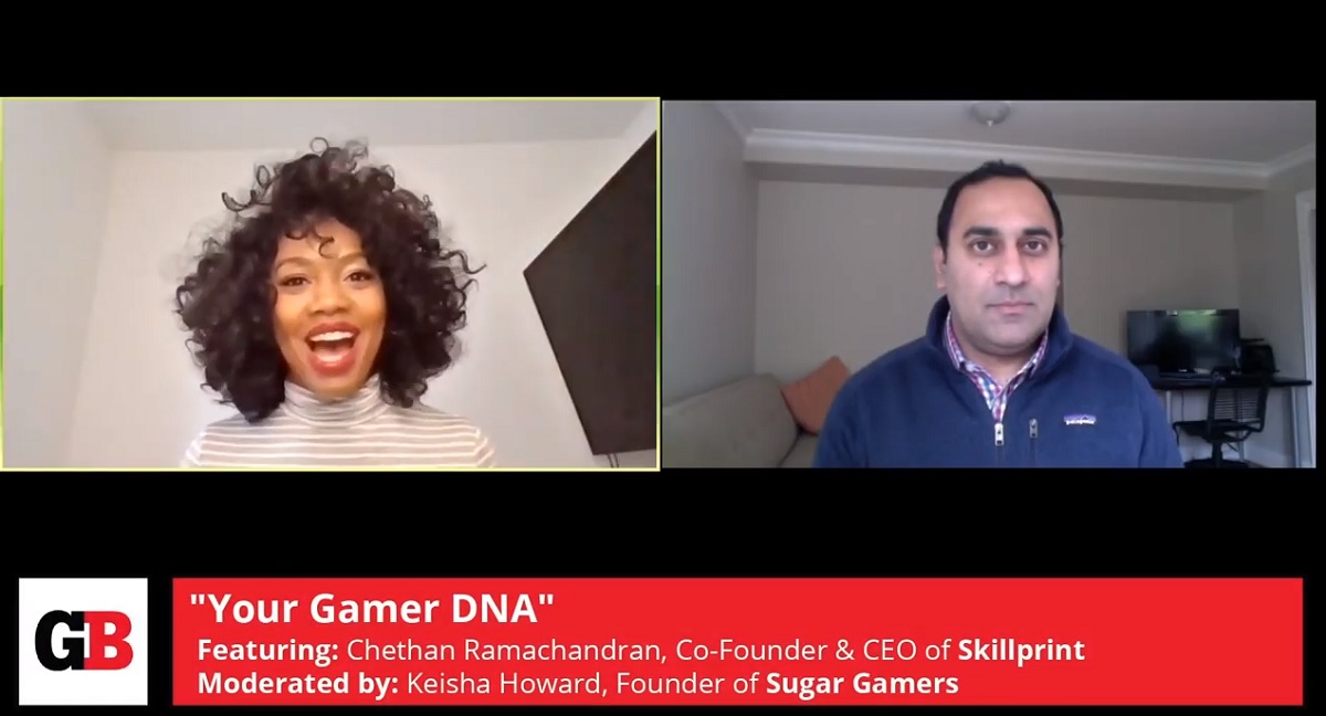 Keisha Howard of Sugar Gamers and Chethan Ramachandran of Skillprint.