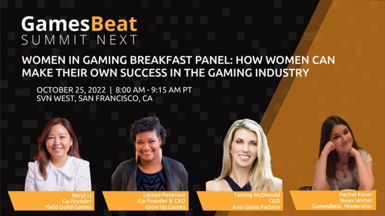 Our fifth Women in Gaming breakfast will take place in San Francisco at 8 am Pacific on October 25.
