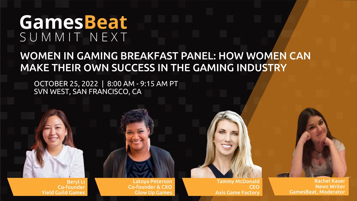 Our fifth Women in Gaming breakfast will take place in San Francisco at 8 am Pacific on October 25.