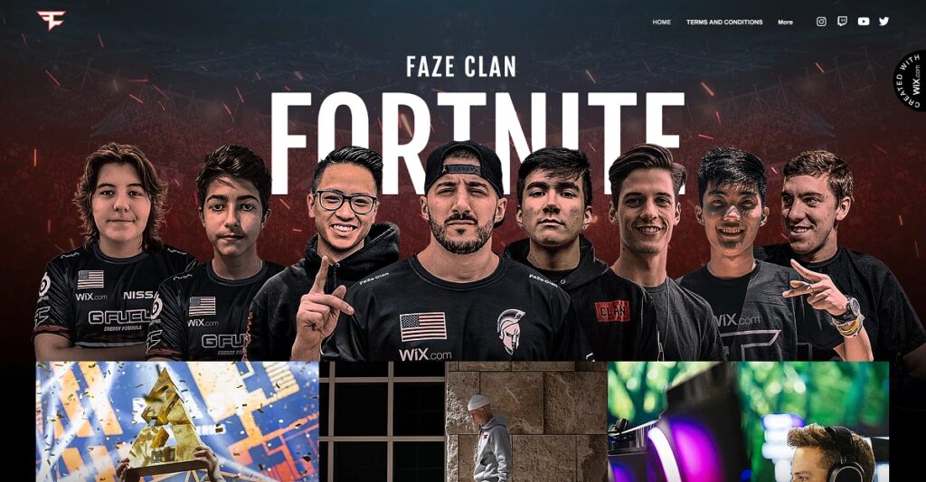 Wix and Faze Clan have teamed up.