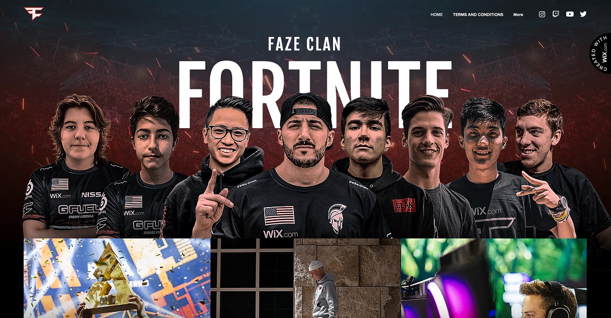Wix and Faze Clan have teamed up.