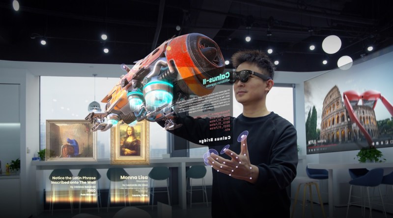 Visualization with XR AR glasses.