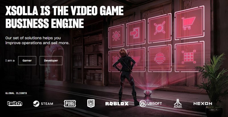 Xsolla provides a game business engine for developers.
