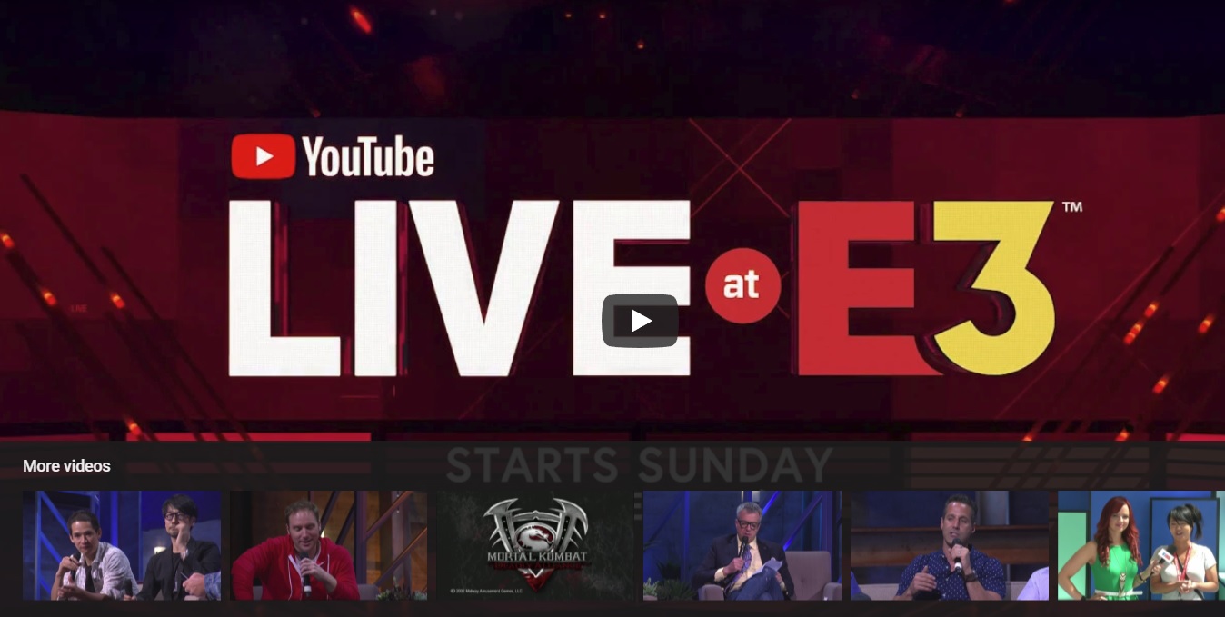YouTube Live at E3 2018