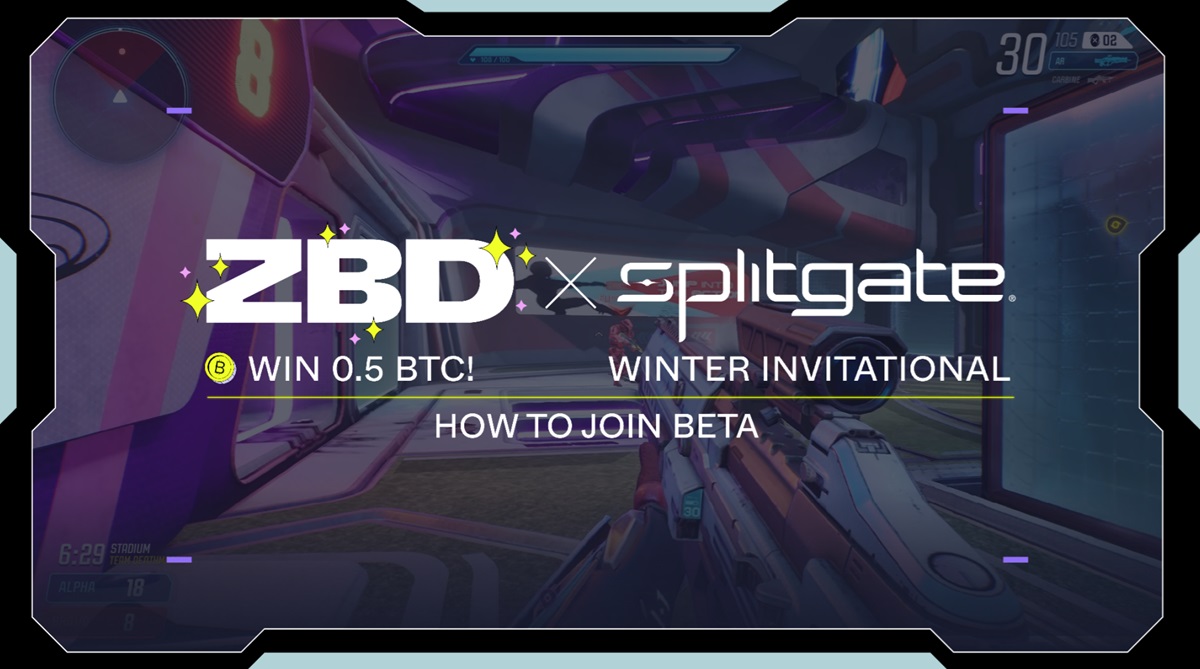 ZBD enables Bitcoin winnings in Splitgate tournament.