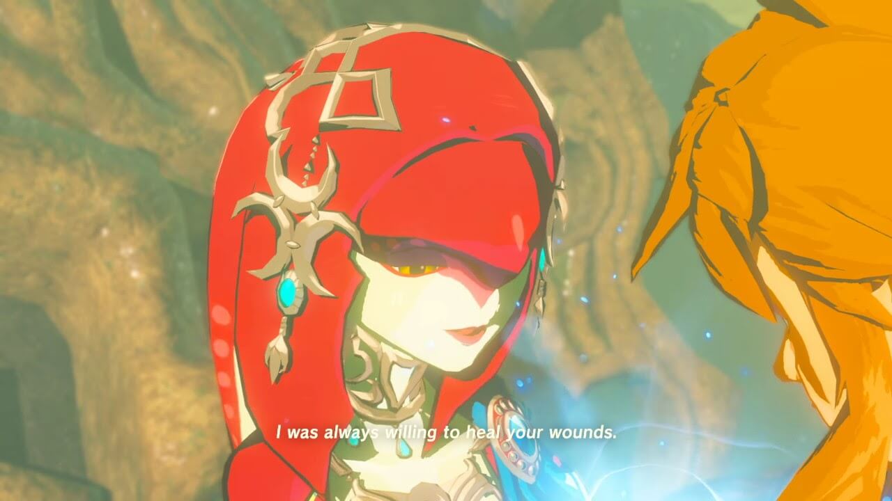 Mipha and Link.
