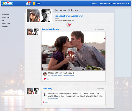 Zoosk Couple Profile