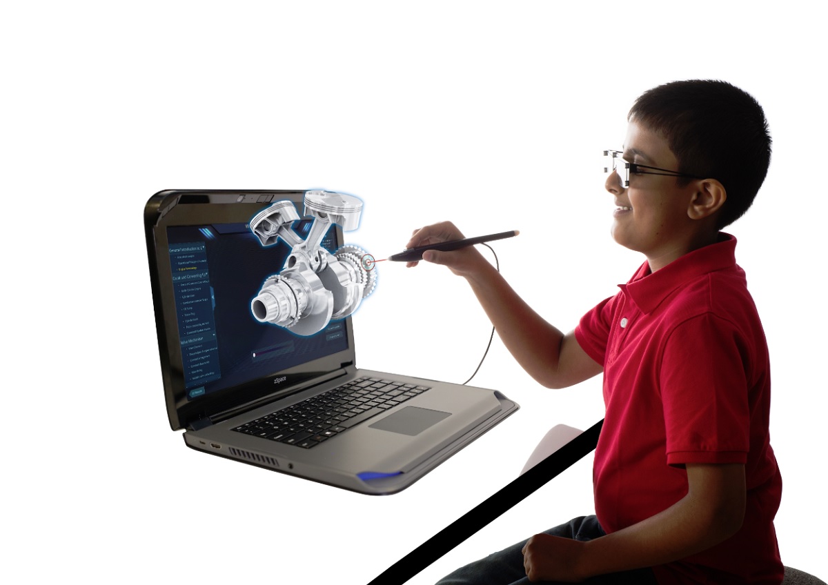 Zspace lets users engage with VR/AR content on a laptop.
