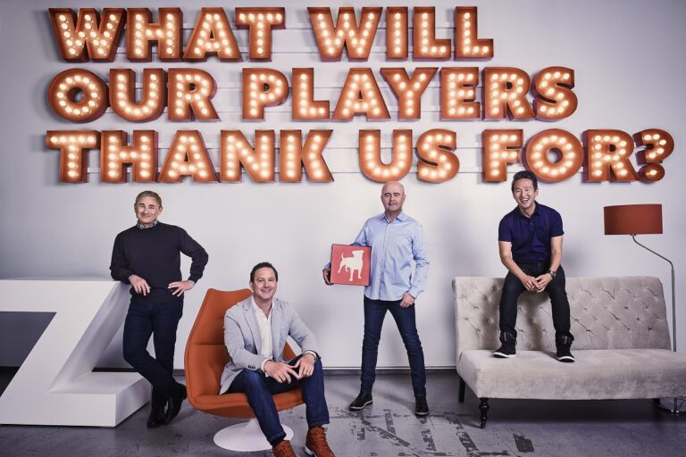 Zynga execs (left to right): Frank Gibeau, Matt