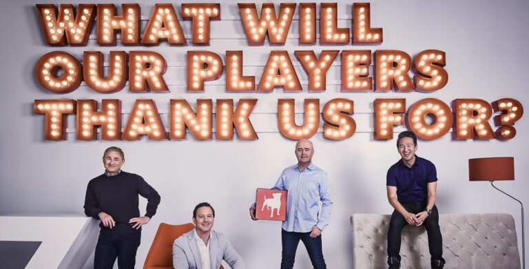 Zynga's leaders. CEO Frank Gibeau, Matthew Blom