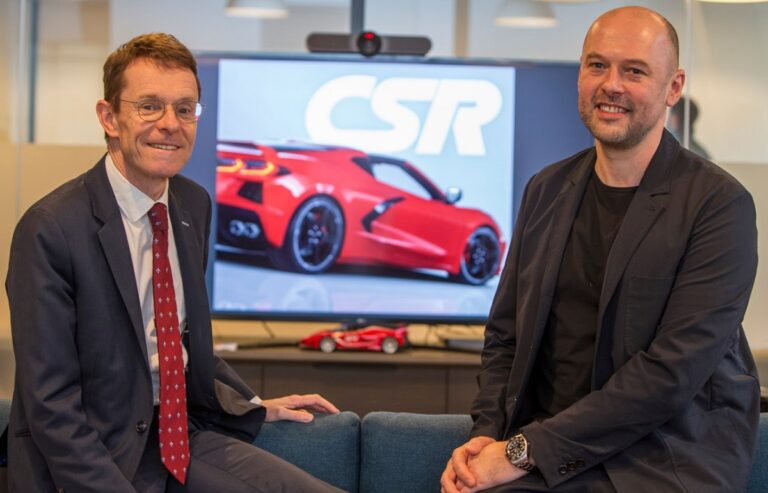 Mayor Andy Street of West Midlands (left) and Julian Widdows of NaturalMotion.