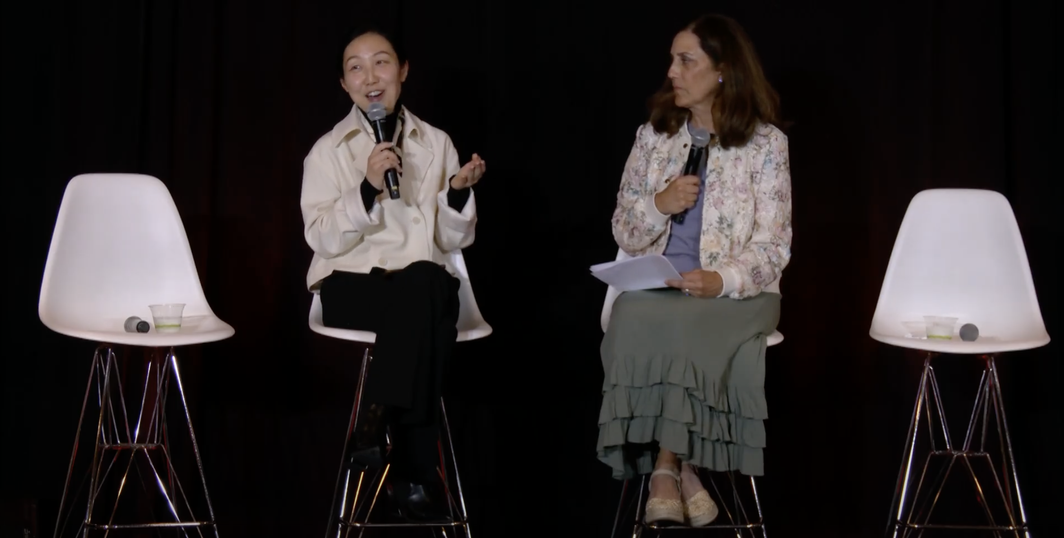 NC America CEO Jeonghee “JJ” Jin and Niko Partners CEO Lisa Cosmos Hanson at GamesBeat Summit.