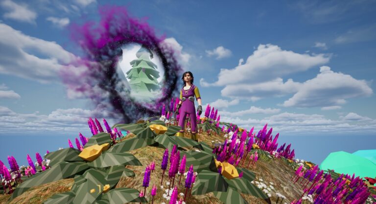 A portal in Lovelace Studio's Nyric AI world generator.