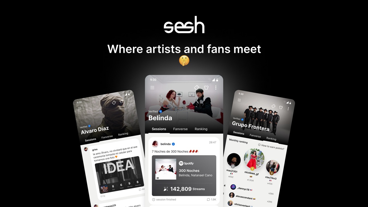 The Sesh platform is where artists and fans can meet.