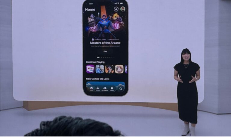 Anne Thai announces Apple's new games app.