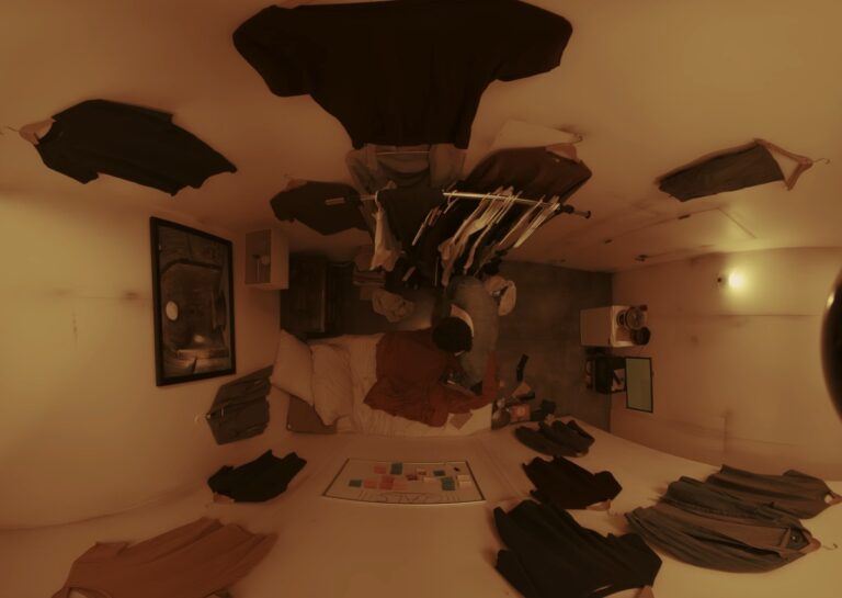 A top-down camera in a Ganek Innovation Showcase trailer.