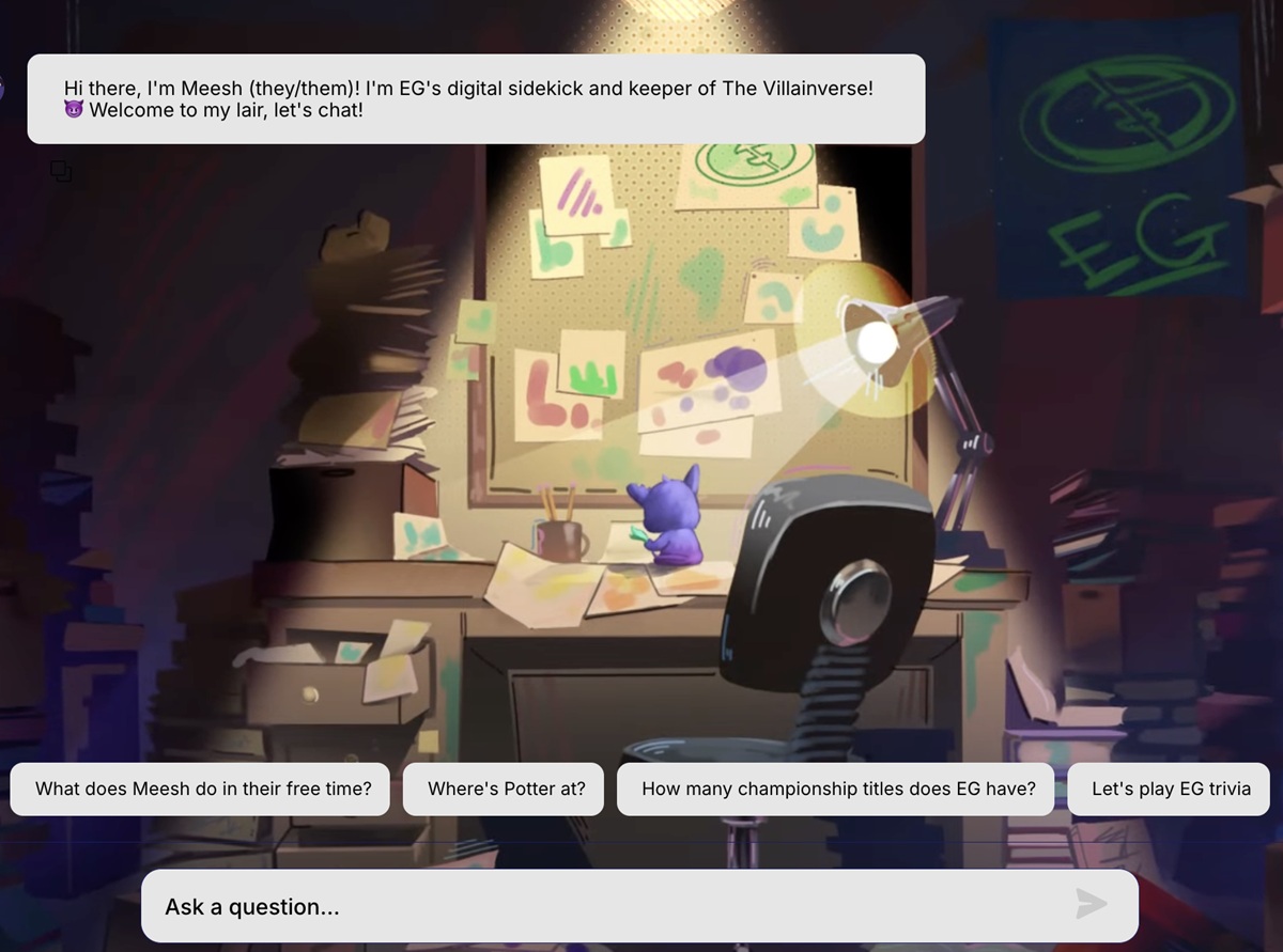 Evil Geniuses and Theta Labs have created an AI avatar chatbot based on Meesh.