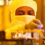 Making memory chips in Micron's factory in Manassas, Virginia.
