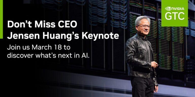 Nvidia CEO Jensen Huang will speak at GTC at 10 a.m. Pacific on March 18.