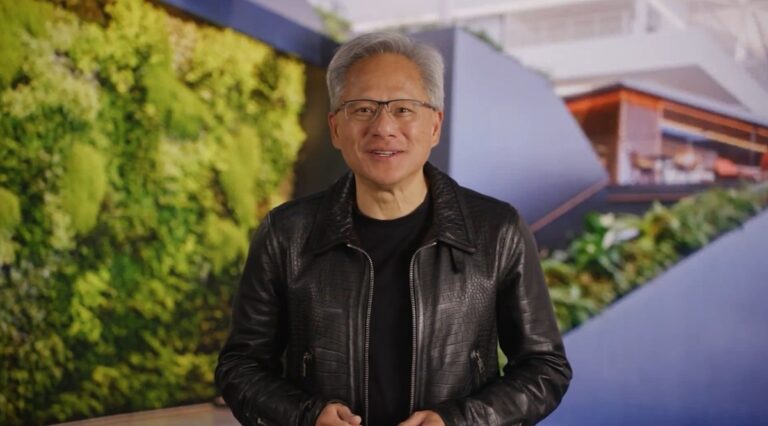 Nvidia CEO Jensen Huang celebrates the Nintendo Switch 2 launch.