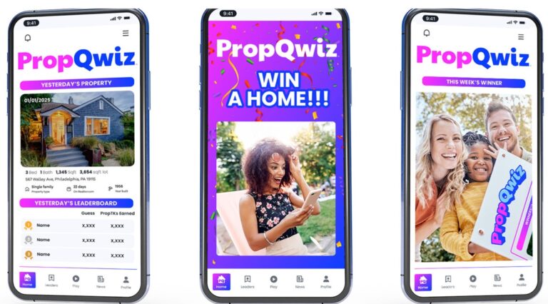Propqwiz gives you a chance to win a home in a mobile game.