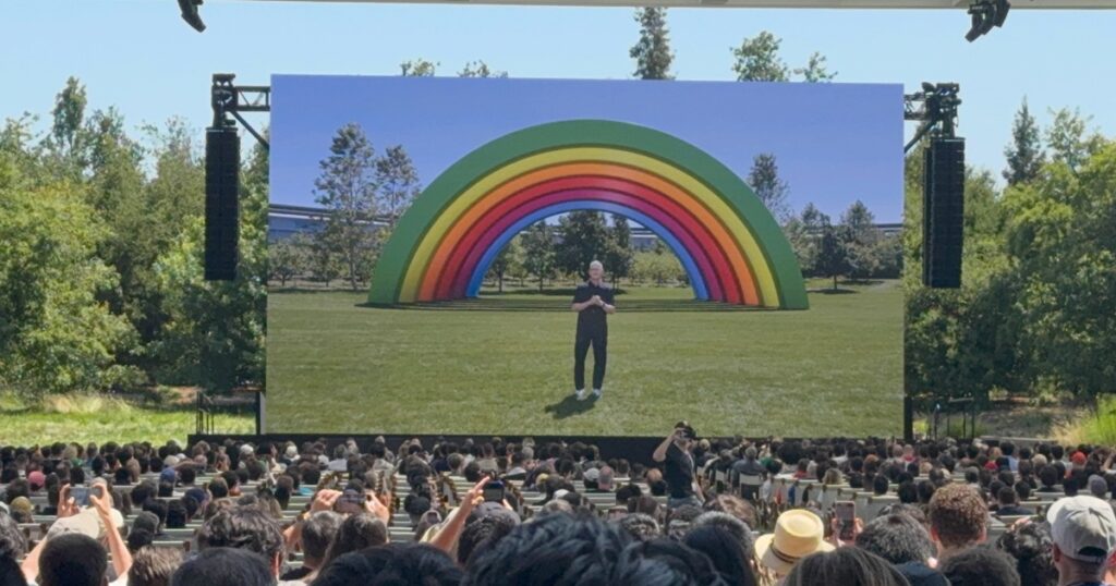 Tim Cook, CEO of Apple, at WWDC 2025.