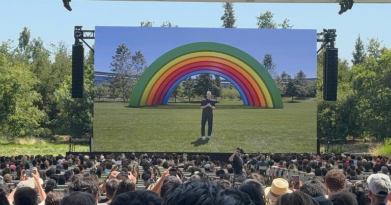 Tim Cook, CEO of Apple, at WWDC 2025.