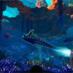 Pre-release still showing gameplay of Subnautica 2