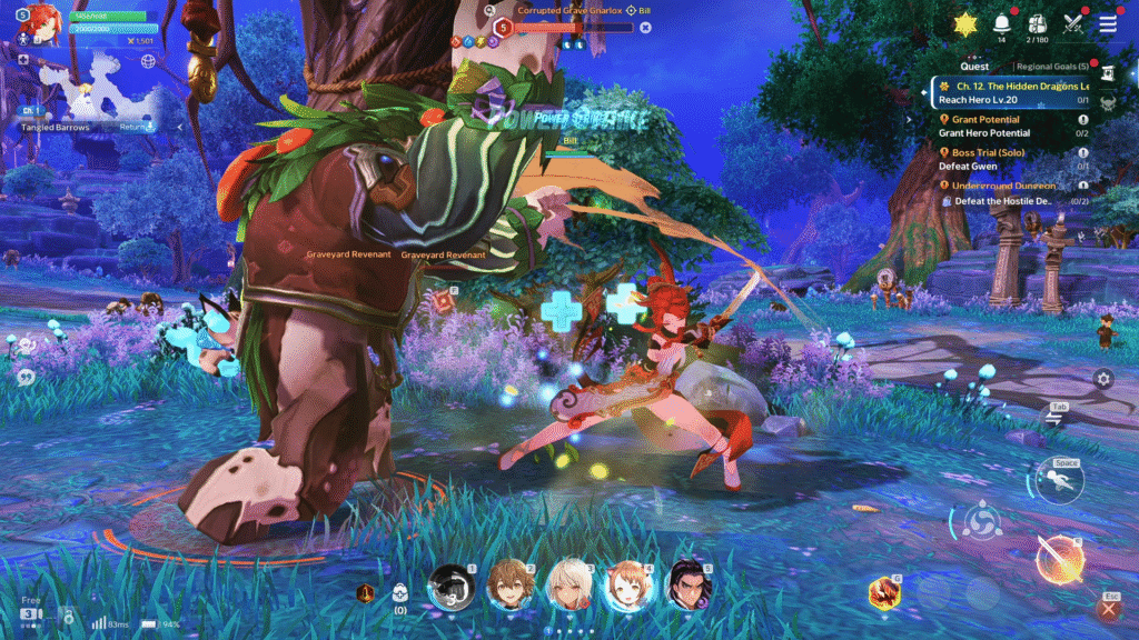 Blade & Soul Heroes combat