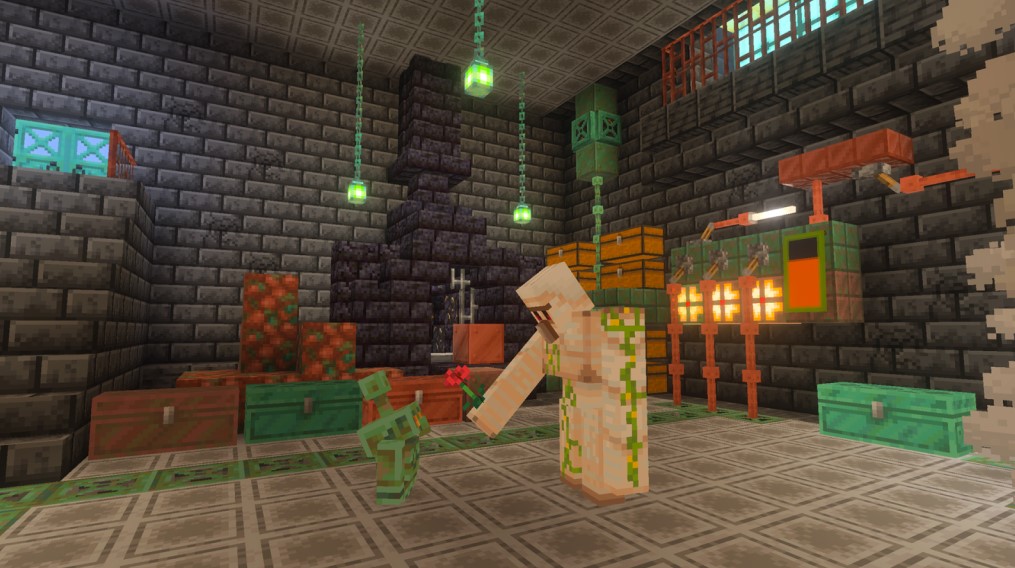 A copper golem from The Copper Age update