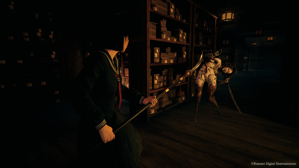 Fighting an enemy in Silent Hill f