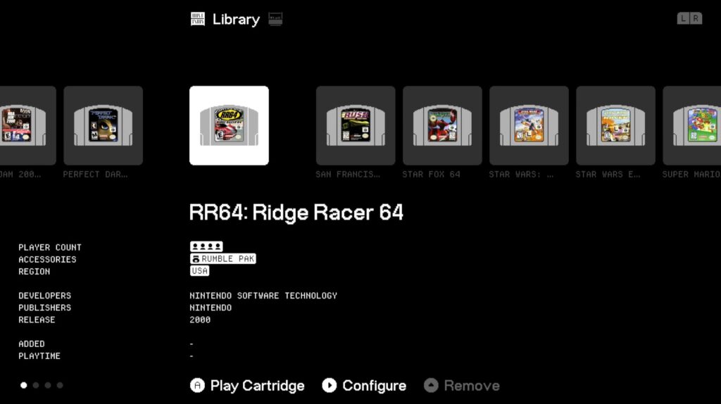 The Analogue 3D interface