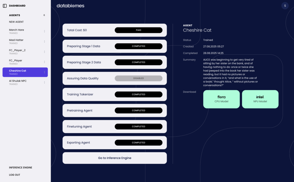 Databiomes platform interface