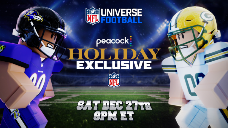 Peacock Holiday Exclusive content in Roblox NFL Universe Football