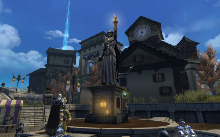 neverwinter mmo town statue