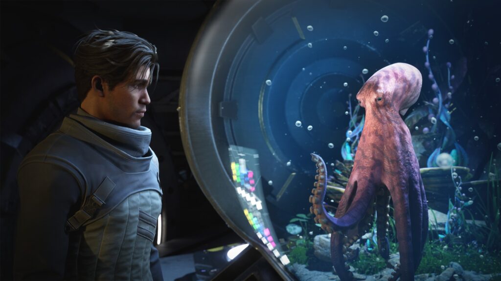 Exodus launches on April 7, 2027 with an octopus companion
